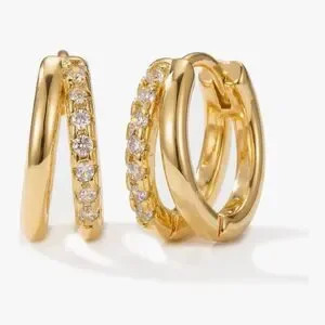New?14k Gold Plated Huggie Hoop Earrings